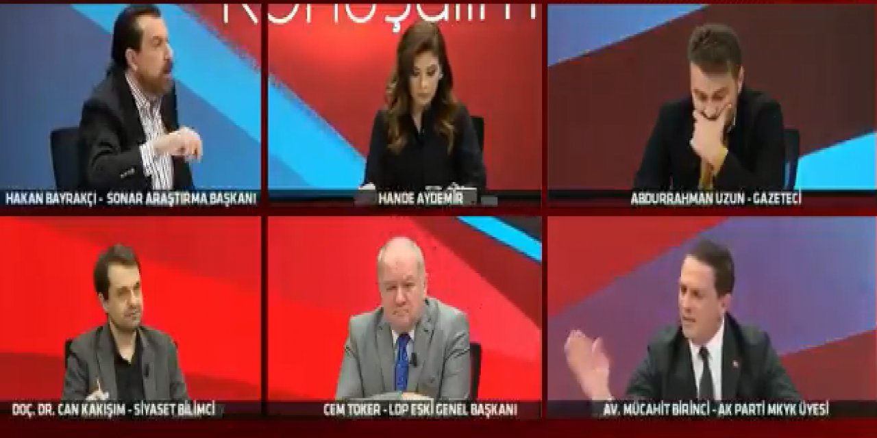 Canlı yayında gergin anlar! Stüdyo bir anda karıştı! Hakan Bayrakçı ile AKP'li Mücahit Birinci birbirine girdi