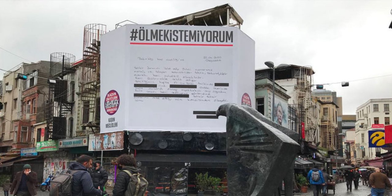Güvenlik güçleri tarafından indirilmişti... "Ölmek İstemiyorum" pankartının yeni yeri belli oldu!