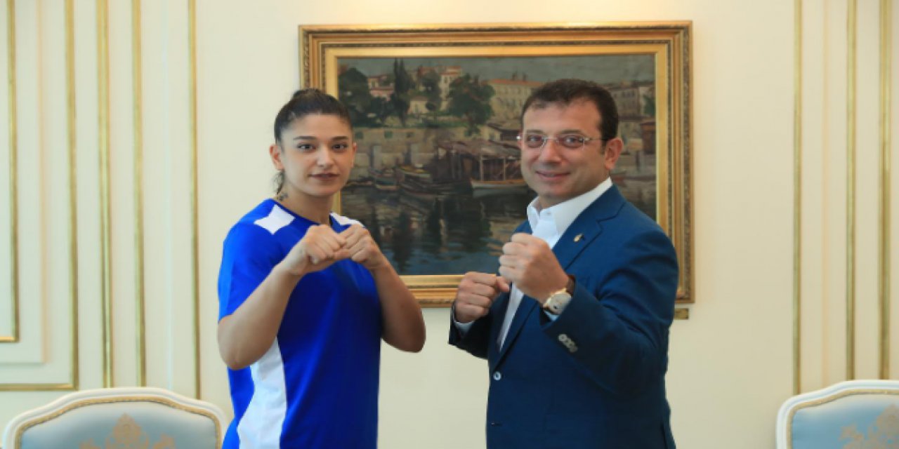 Ekrem İmamoğlu bu pozla duyurdu! İBB sporcusunun büyük başarısı!