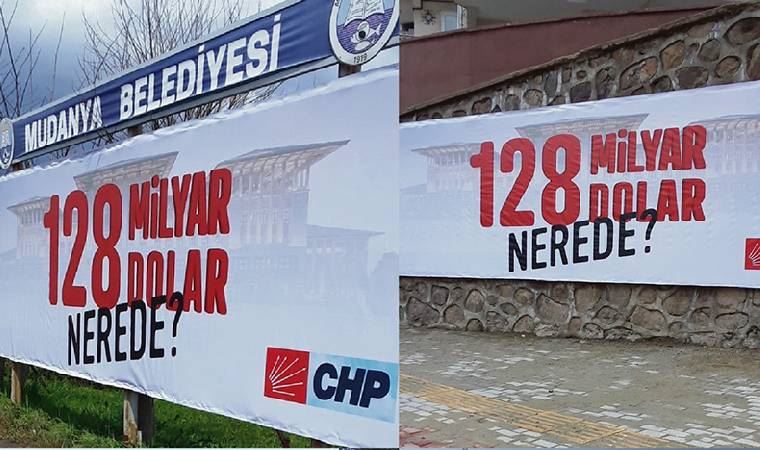 Bir gece yarısı operasyonuyla sökülmüşlerdi... '128 milyar dolar nerede?' afişleri, yerine yeniden asıldı!