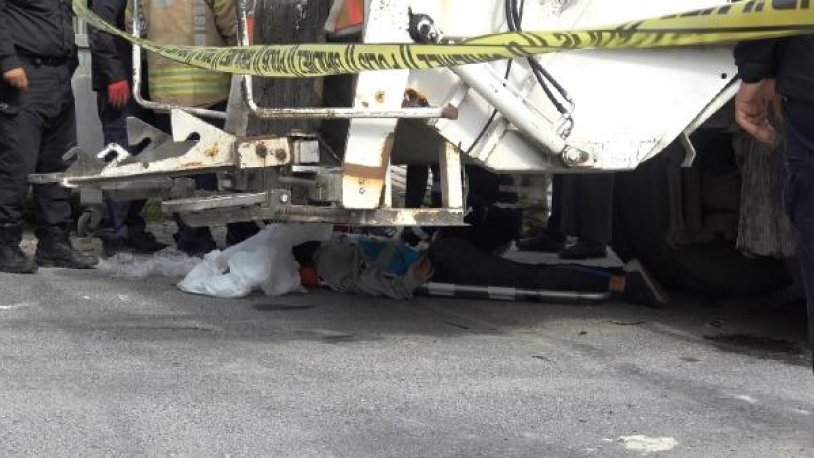 Arnavutköy'de çöp kamyonunun altında kalan bisikletli hayatını kaybetti