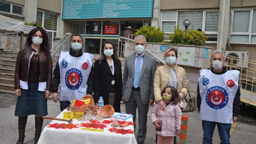 İsteklerini sıraladılar! Türk Sağlık Sen hastane önünde eylem yaptı