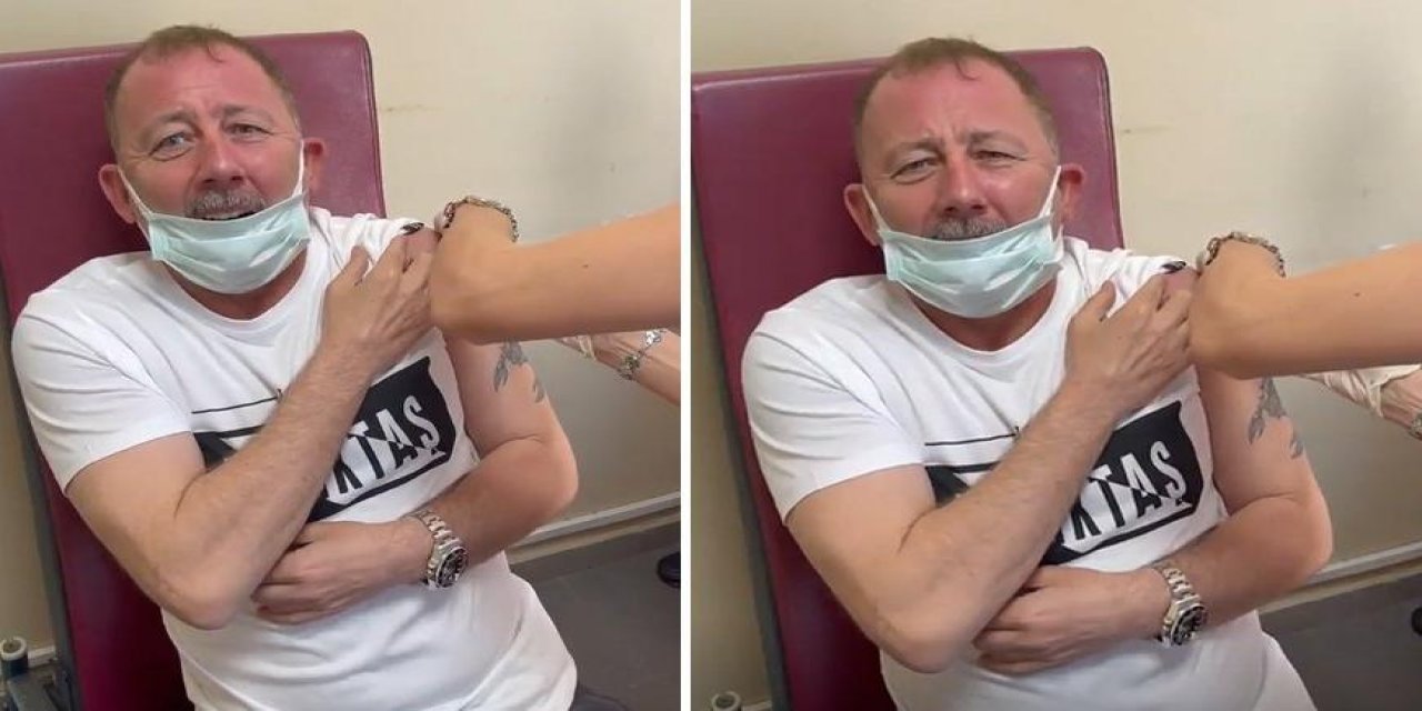 Koronavirüs aşısı olan Sergen Yalçın'ın tepkisi sosyal medyayı salladı! Sergen Yalçın: “Ahhh bu neymiş böyle!!”  Hemşire: “Şaka mısınız?”