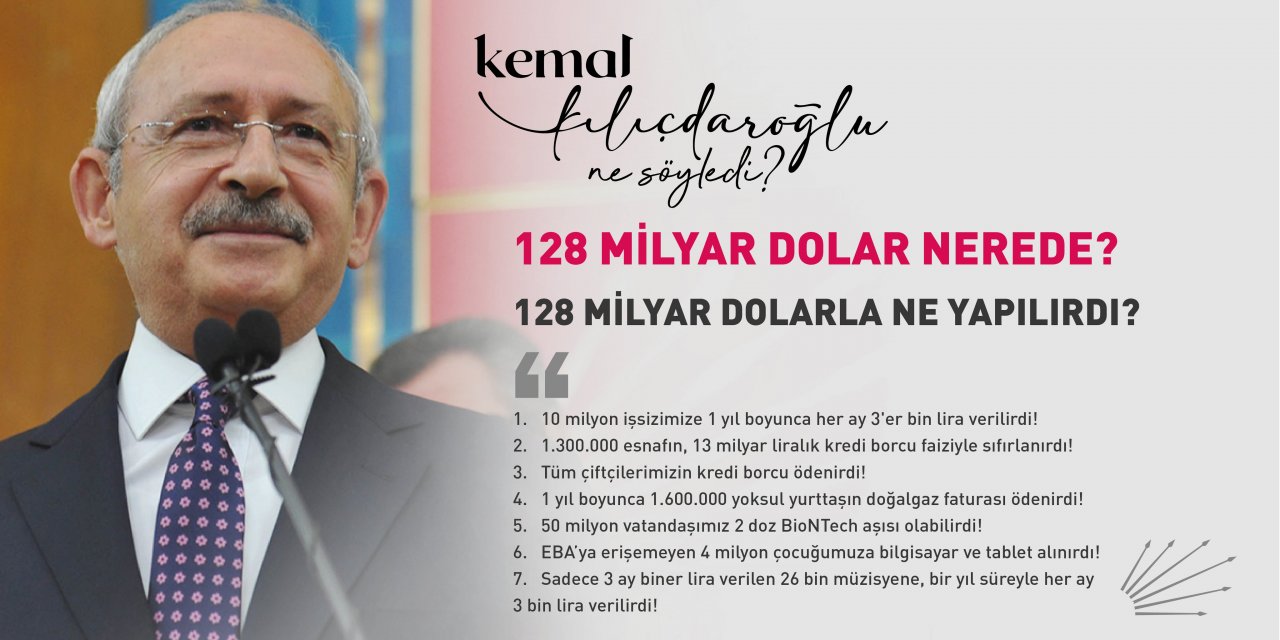 128 milyar dolarla ne yapılırdı? CHP madde madde sıraladı!