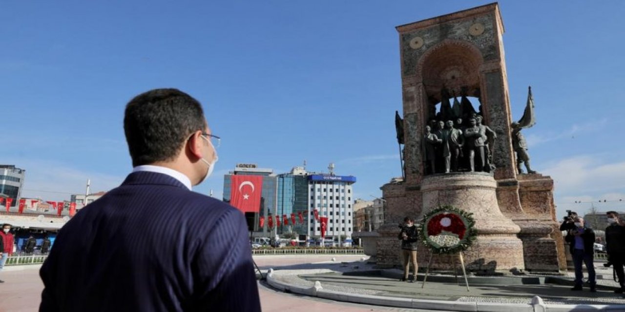 Ekrem İmamoğlu 23 Nisan’ın 101’inci yıl dönümünde Taksim’deydi!