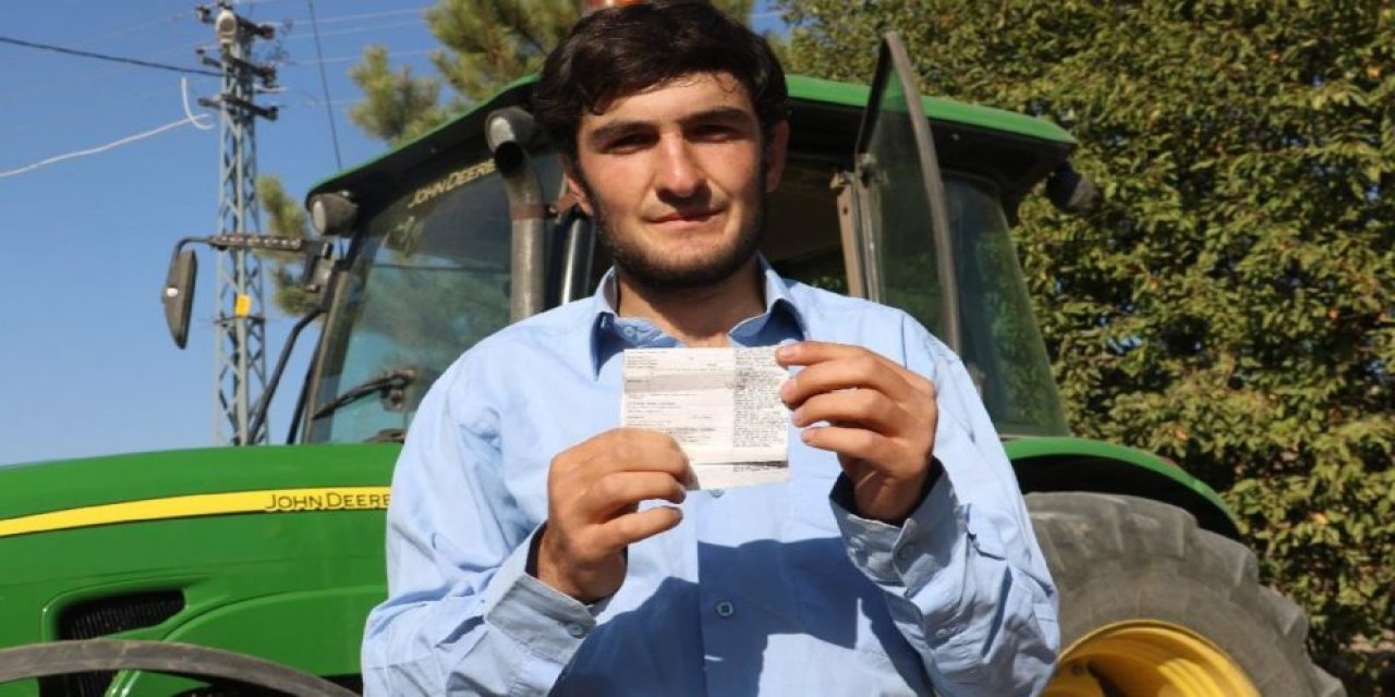 Sürücü şokta... Radara yakalanan traktöre hız cezası!