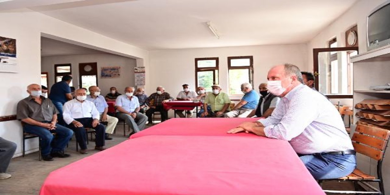 Muharrem İnce'den Nallıhan'daki orman yangınından etkilenen mahalleye ziyaret 