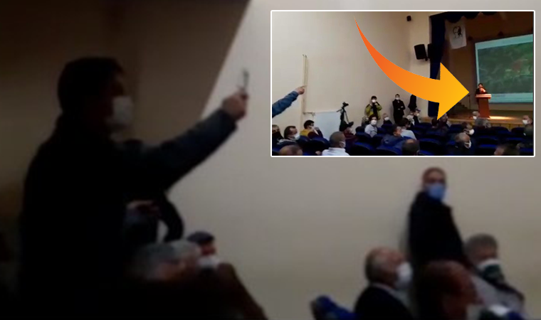 Yetkili kürsüde konuşma yapıyordu... Uğradığı 'Cengiz İnşaat' protestosu karşısında şoke oldu