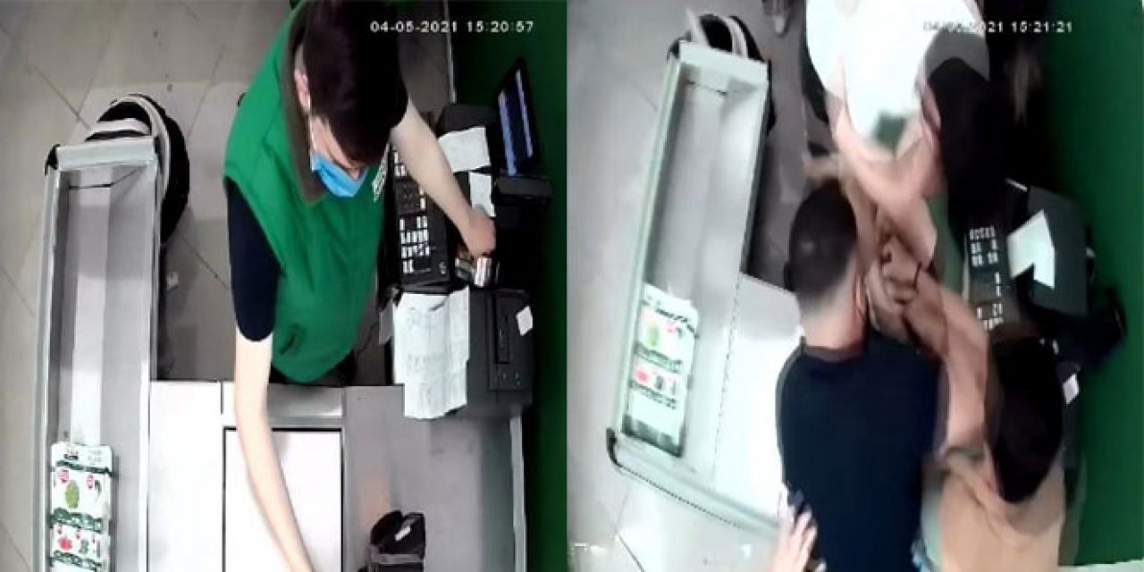 Zincir markette dayak! Acımadan dövdüler, serbest kaldılar!