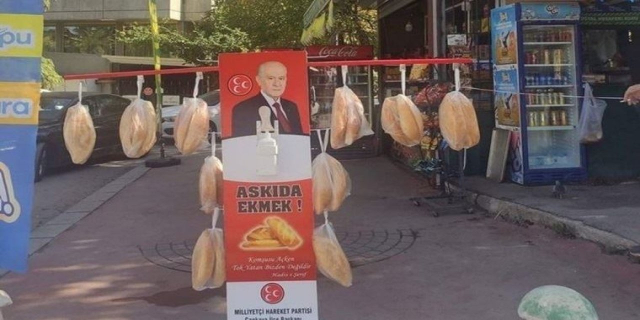 Bahçeli'nin "askıda ekmek" kampanyası bu resimle start aldı!