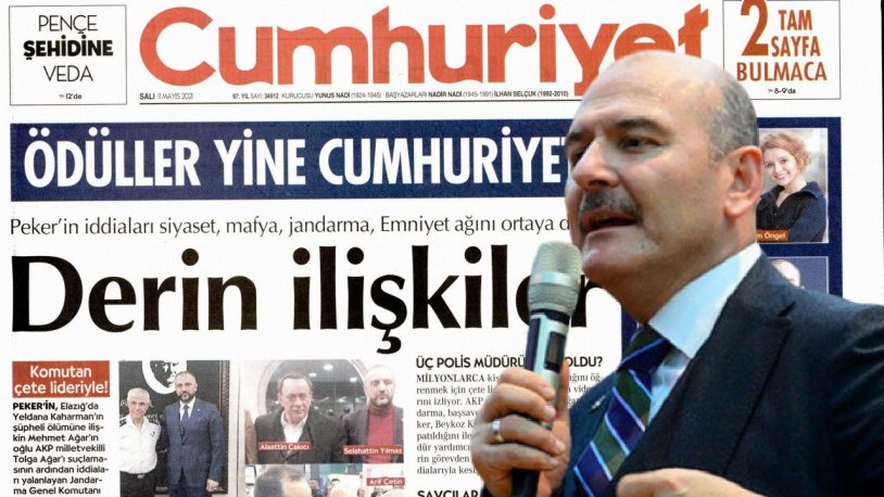 İçişleri Bakanı Süleyman Soylu bu kez de Cumhuriyet'i tehdit etti!