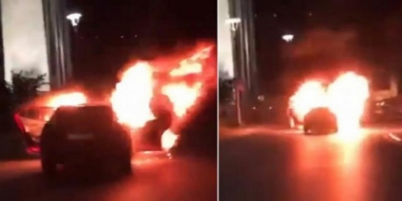 İstanbul'da bir garip İsrail protestosu! Sanat dünyasının renkli ismi arabasını yaktI!