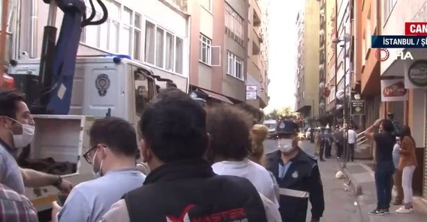 Şişli'de bir binada çökme tehlikesi! 6 katlı bina boşaltıldı