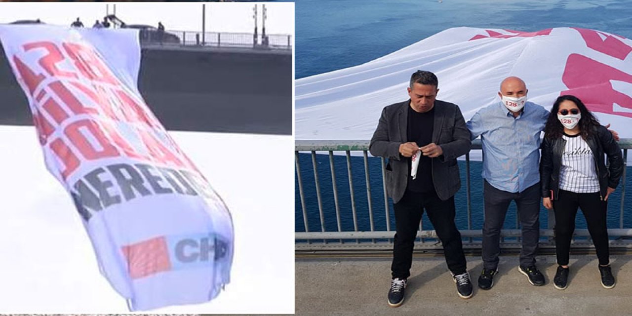 CHP'li vekiller boğaza nazır dev "128 milyar dolar nerede?" afişi asmıştı... Ali Mahir Başarır eylemin nedenini açıkladı!