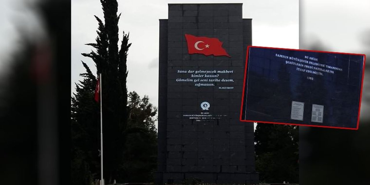 Atatürk ve 18 silah arkadaşının isimleri Şehitlik Anıtı’ndan çıkarıldı! Samsun'da tepki çeken olay!