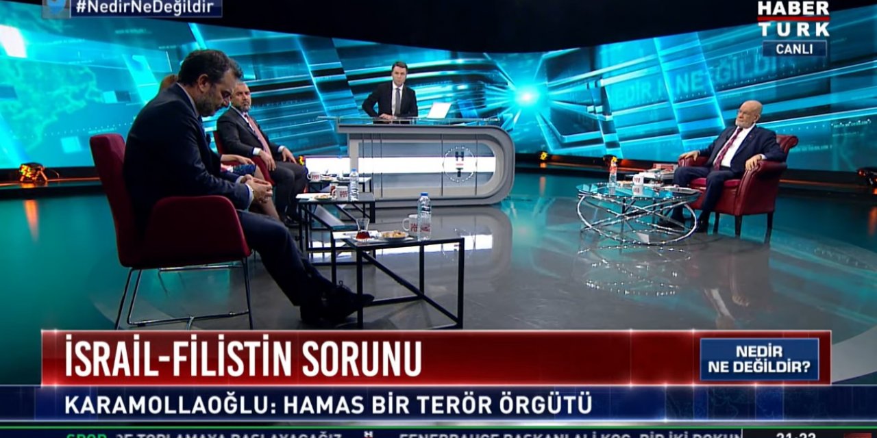 Habertürk'ün "Hamas" KJ'si Temel Karamollaoğlu'nu panikletti! "Aman aman"