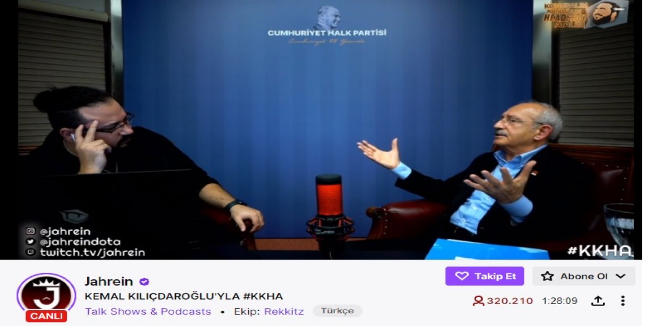 Kılıçdaroğlu'nun katıldığı Twitch yayınına rekor katılım!