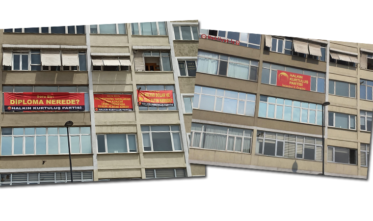 Gece yarısı polis ekipleri pankartları söktü... HKP yöneticileri ifadeye çağrıldı