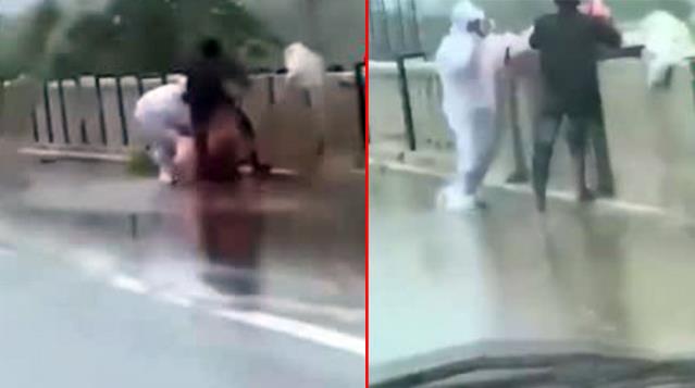 Korkunç görüntü! Koronadan ölen hastanın cansız bedeninin nehre atıldığı anlar ortaya çıktı