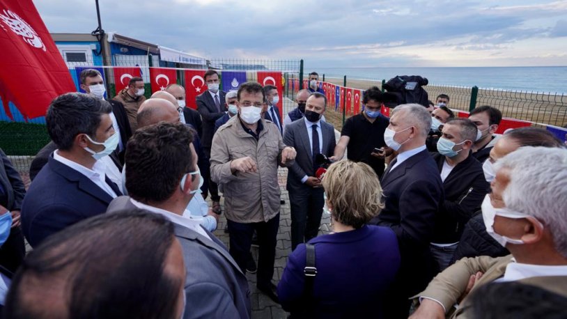 Ekrem İmamoğlu Kanal İstanbul sahasından seslendi! 'Uydurma sözlerle Beton Kanal’ı savunan insanların aklından, Allah bu şehri korusun'