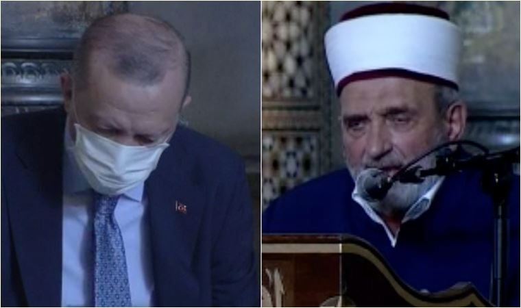 Erdoğan, Ayasofya'daki Atatürk'e hakaret edilen 'icazet' töreni hakkında konuştu!