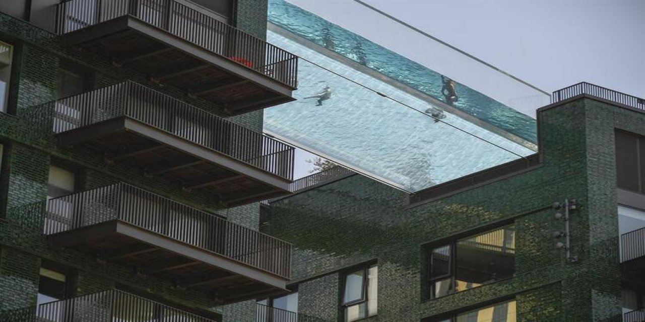 Dünyada bir ilk! Bu havuzda yüzmek cesaret ister..