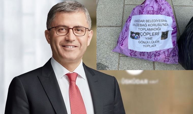 Yurttaşlar, Validebağ Korusu’ndaki çöpleri Üsküdar Belediyesi'nin önüne getirdi!