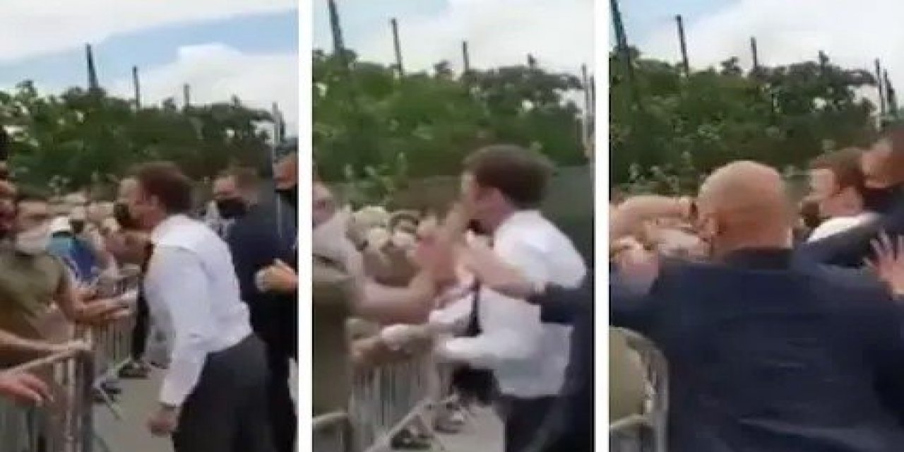 Sol eliyle tutup, sağ eliyle tokadı indirmişti... Dünyanın gündemine oturan olayda Macron’a tokat atan kişi dövüş ustası çıktı!