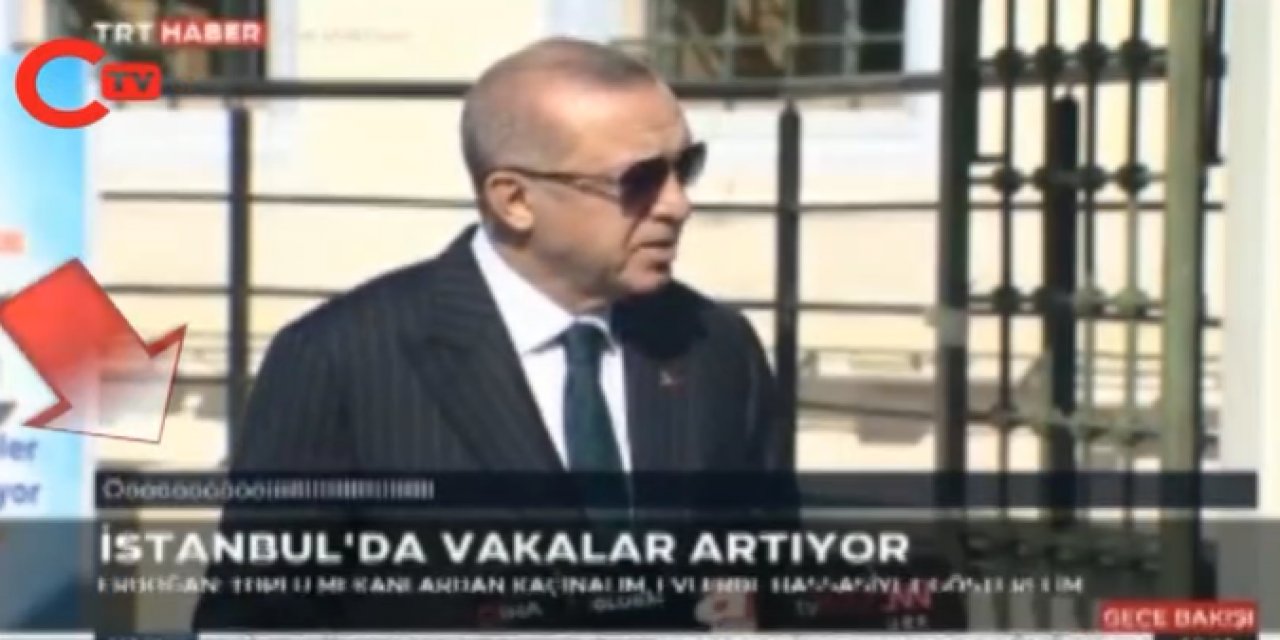 TRT ekranlarında büyük skandal! Erdoğan konuştuğu sırada ekranda çıkan yazı şaşkına çevirdi!