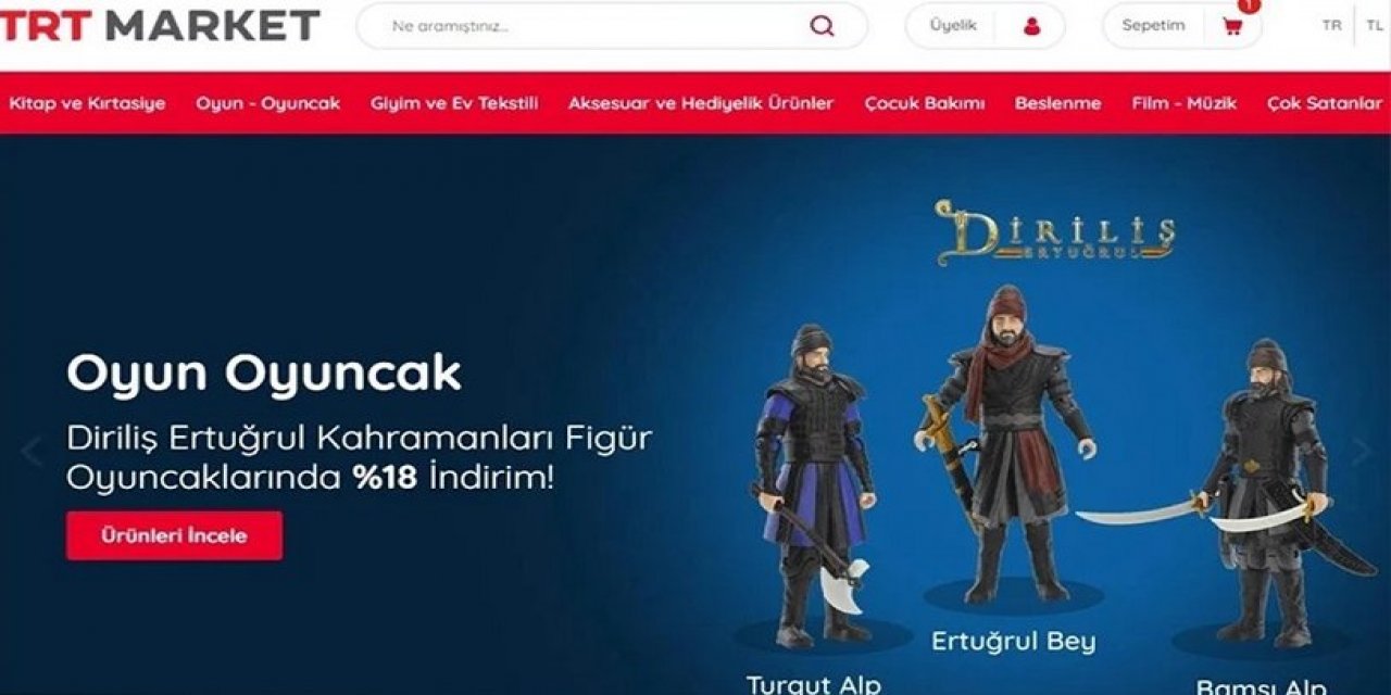 Vergiler yetmedi... "TRT market" açtı! Ertuğrul Gazi oyuncağı, Diriliş Ertuğrul Yüzüğü satmaya başladı!