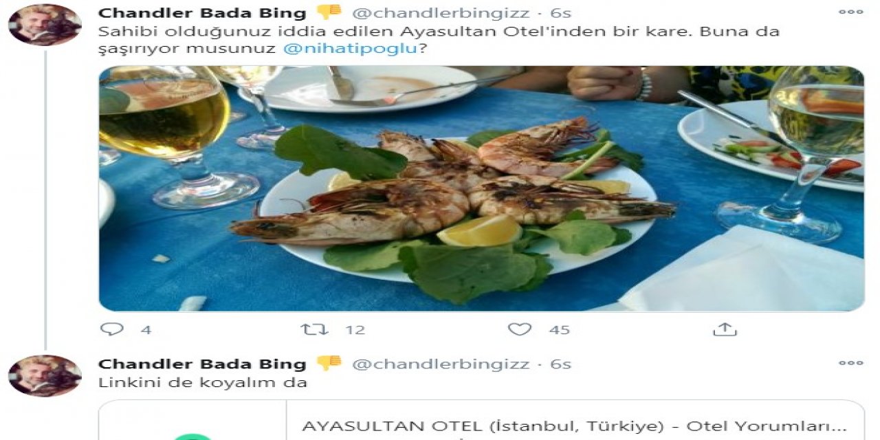 EKŞİ SÖZLÜK'TE DE GÜNDEM OLDU: Nihat Hatipoğlu'nun otelinde içki satılması'