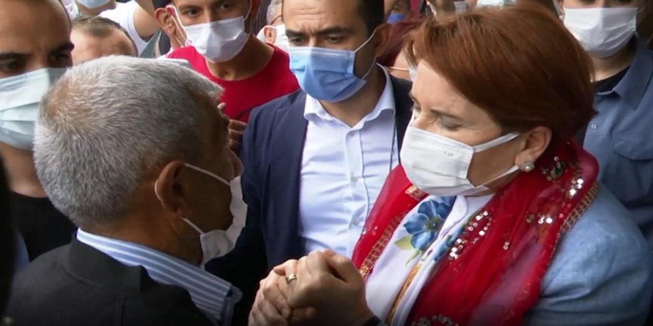 "Şehitlerimiz bu vatanı camialar hüküm sürsün diye kurtarmadı" Meral Akşener'i gören şehit babasının isyan etti! İktidara sert sözler!