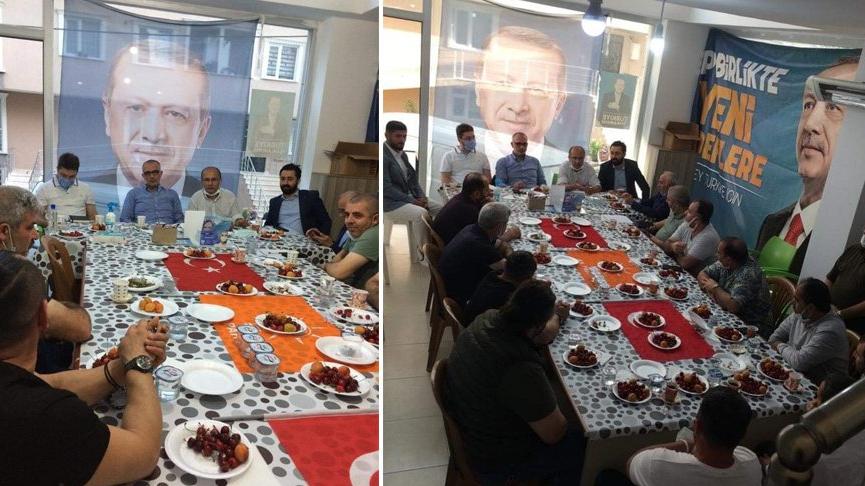 Türk bayrağını sofra bezi gibi kullanmışlardı... AKP’li başkandan açıklama!