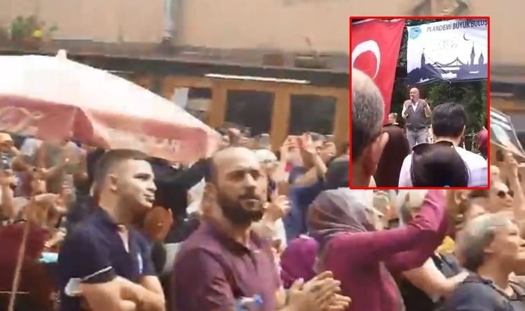 Aşı karşıtları İstanbul'un orta yerinde 'miting' düzenlediler! 'Aşı yapan hekimler yargılanacak!'