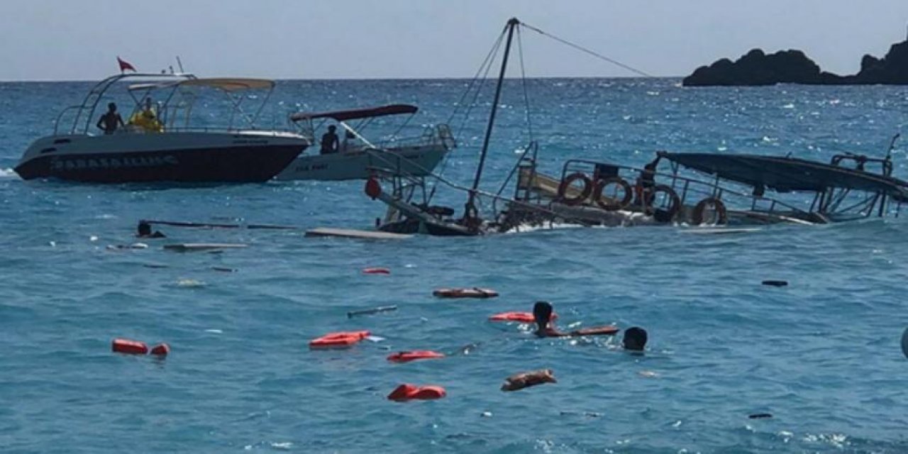 Fethiye'de tur teknesi battı! 3 kişi boğulma tehlikesi geçirdi