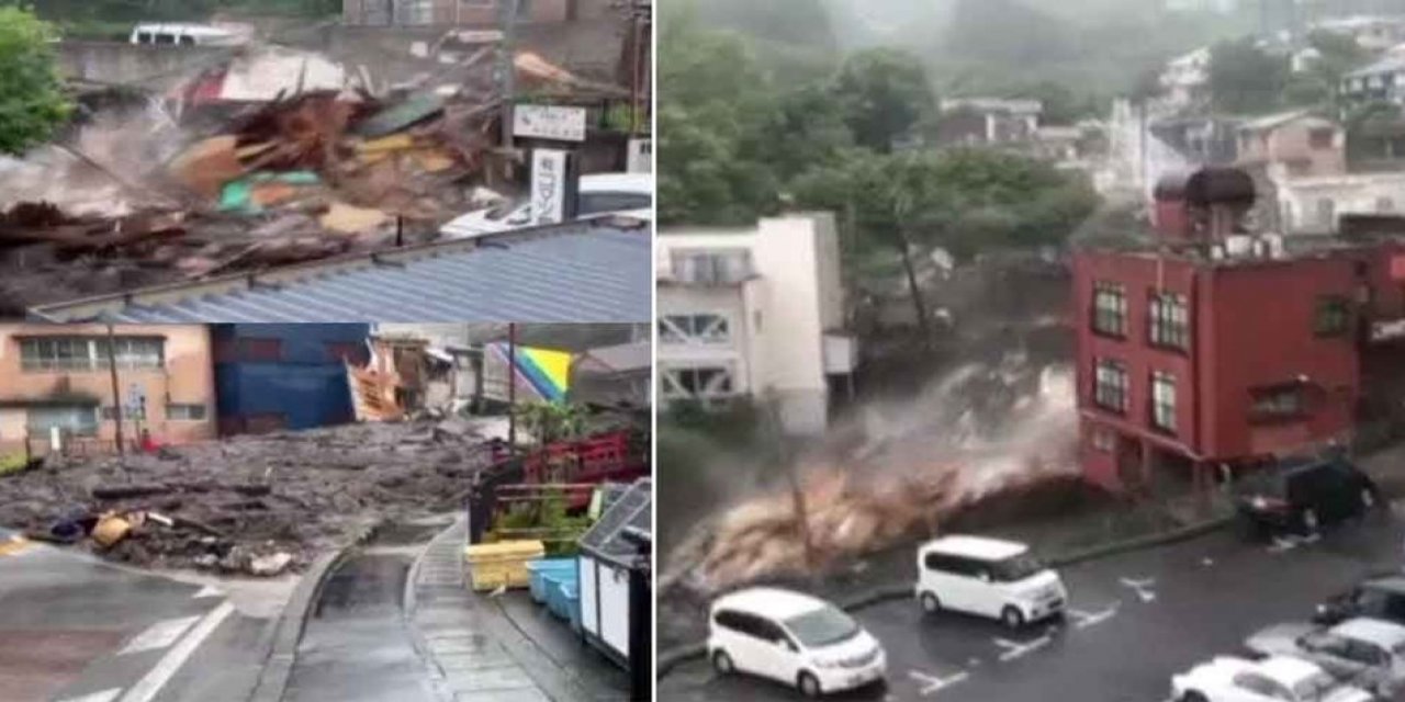 Dünya bu görüntüyü konuşuyor... Tsunami gibi heyelan! 20 kişi kayıp!