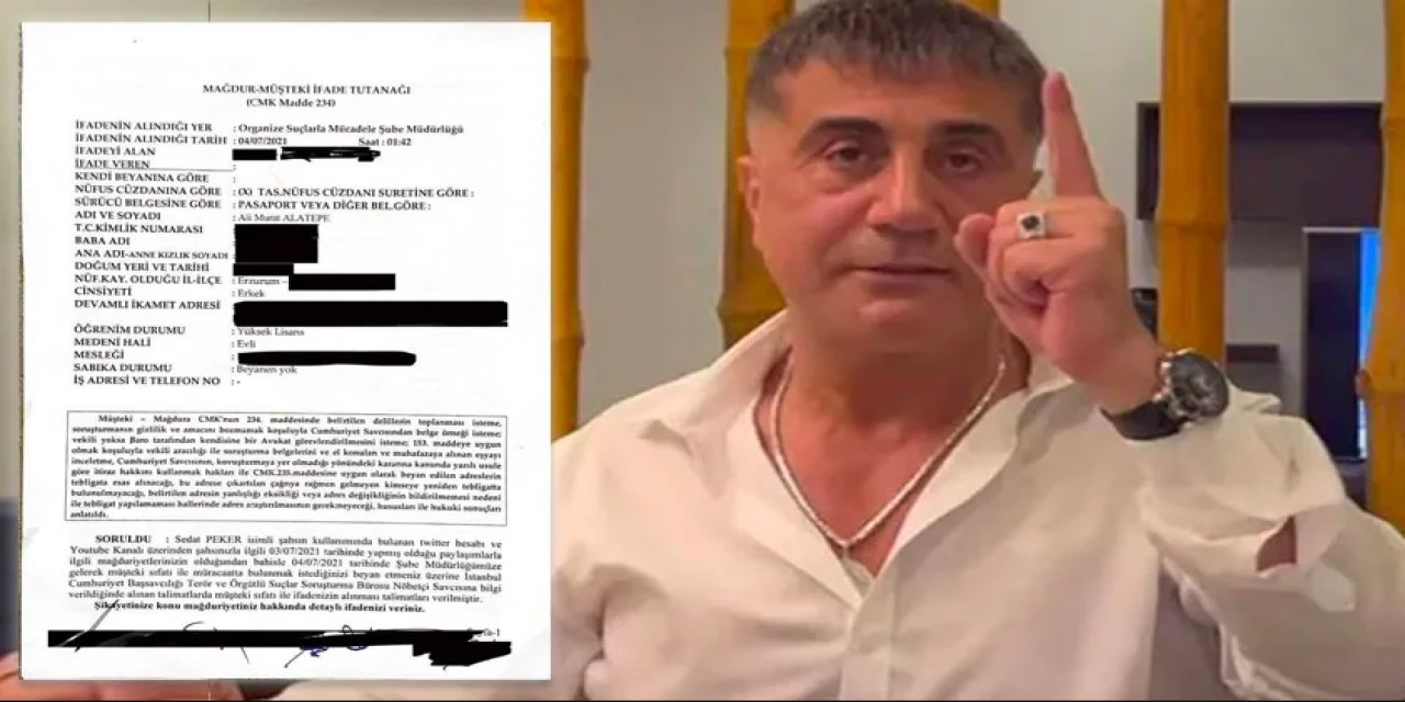 Sosyal medya hesabından paylaşmıştı... Herkes bu sorunun cevabını merak ediyor... Emniyet'teki belge saatler içinde Sedat Peker'e nasıl sızdırıldı?