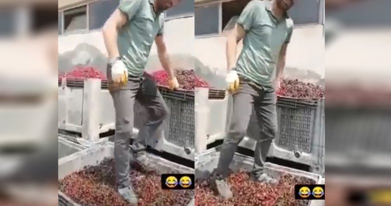 Yiyecekler ile ilgili video skandallarına yenisi eklenmişti... Vişnelerin ayakkabıyla çiğnendiği görüntülere ilişkin adım atıldı