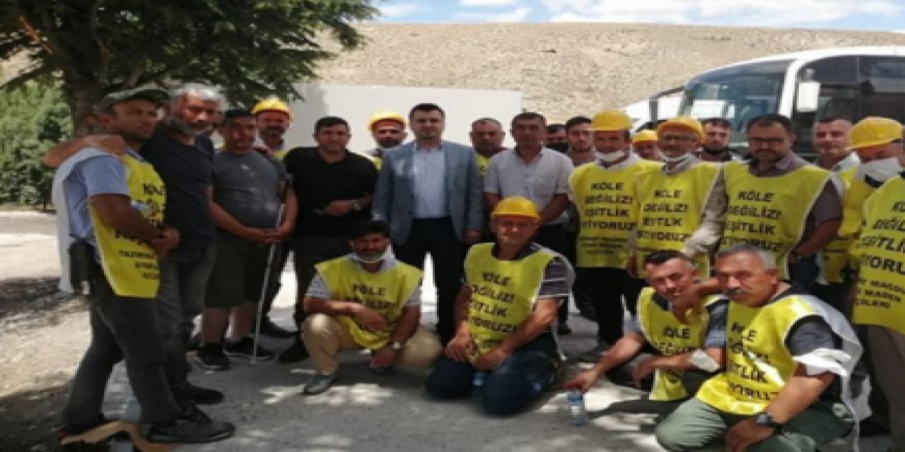 Anayasa yine çiğnendi! Meclis'e yürümek isteyen madenciye izin verilmedi!