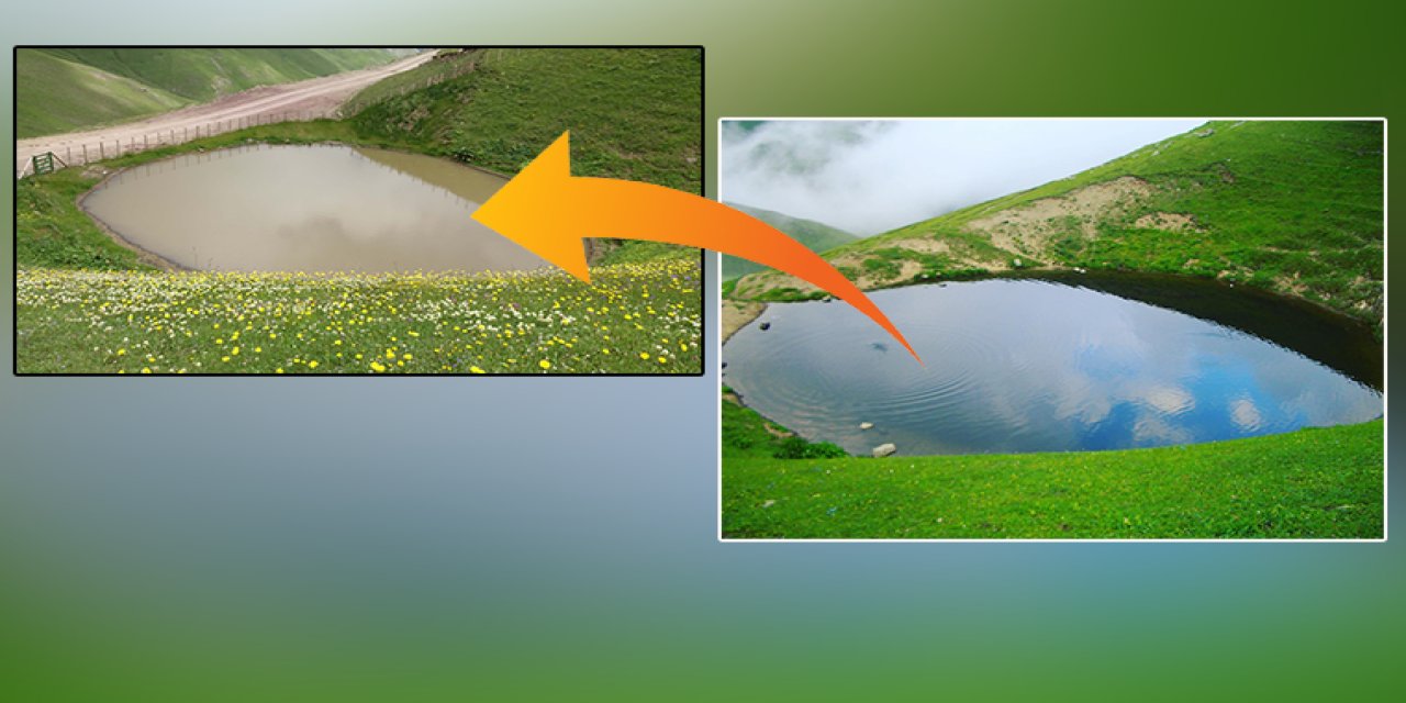 Eski halinden eser kalmadı... Buzul Çağı'ndan kalma "Dipsiz Göl" "çamur göl" oldu!