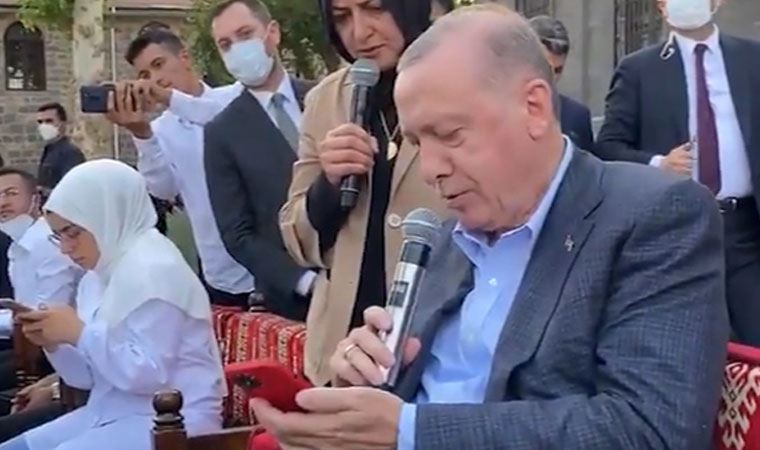 Erdoğan ‘Gönül Dağı’ türküsünü söyledi... İşte o anlar