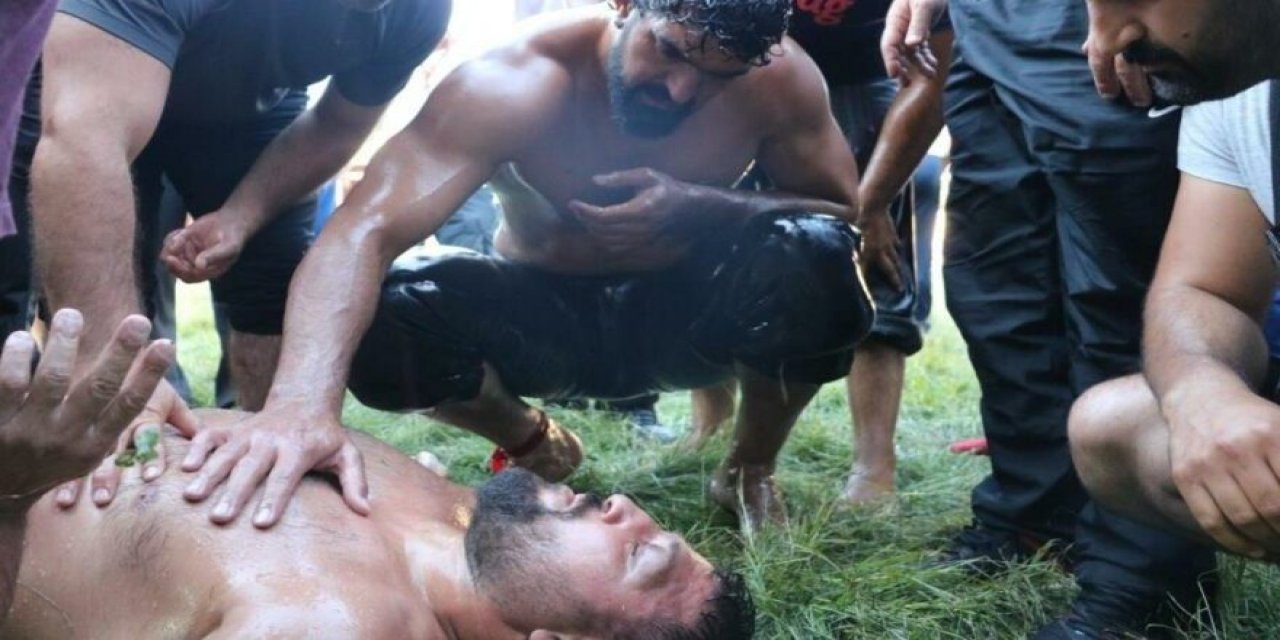 Kırkpınar’da korkutan an! Başpehlivan Recep Kara hastaneye kaldırıldı