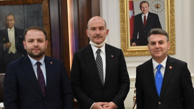 Korkmaz Karaca'dan Süleyman Soylu'ya ziyaret