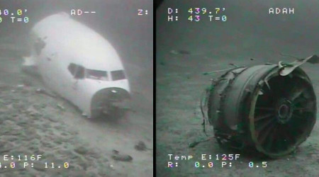 Hawaii açıklarında düşen uçağın fotoğrafları yayımlandı