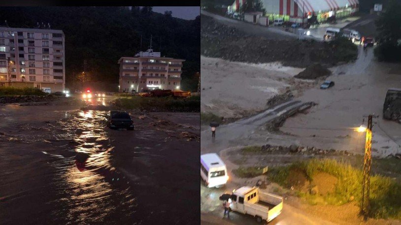Doğu Karadeniz'de su baskınları hayatı felç etti