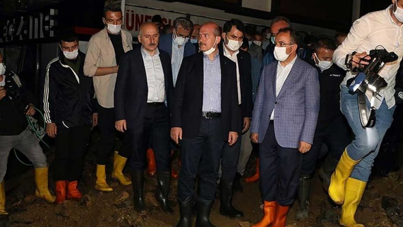 Süleyman Soylu'dan 'sel' açıklaması 'Aşırı yağış sonucu oluşan toprağın yumuşamasıyla sele maalesef imkan tanıyor'