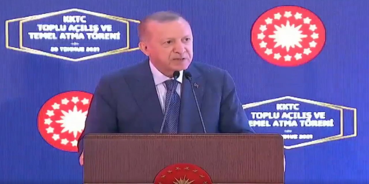 Tepkisi sosyal medyayı salladı! Erdoğan'ı Kıbrıs'ta sinirlendiren olay! İşte o anlar...