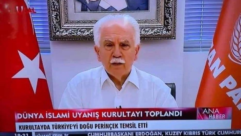 Sosyal medya yıkıldı! İslami Uyanış Kurultayı’nda Türkiye’yi Doğu Perinçek temsil etti