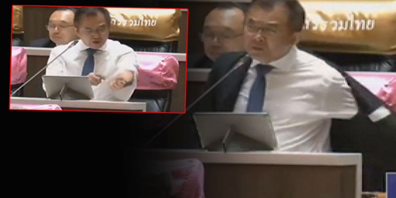 Böylesi daha önce görülmedi! Hükümeti protesto etmek için bir anda kürsüye çıktı ve...