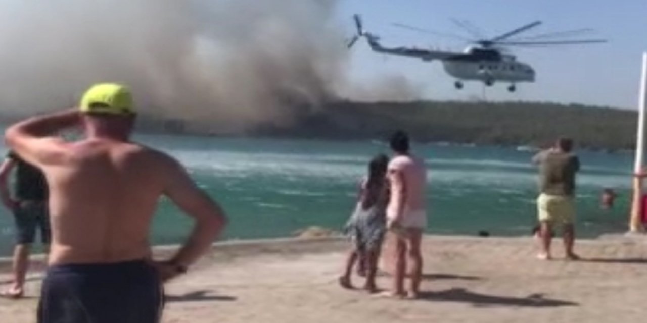 Bodrum'da yangın paniği! 3 bin kişi tahliye edildi...